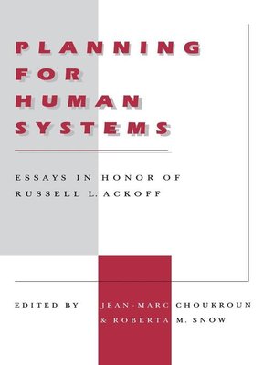 cover image of Planning for Human Systems